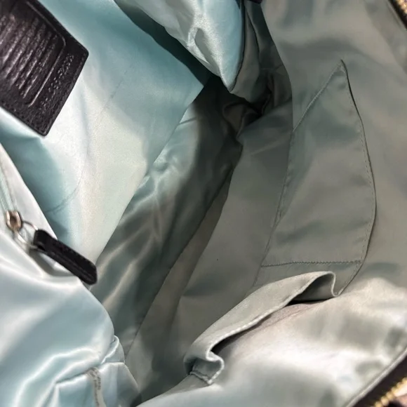 Coach Daisy Black and Silver Signature Tote Bag with 2 Hangtags